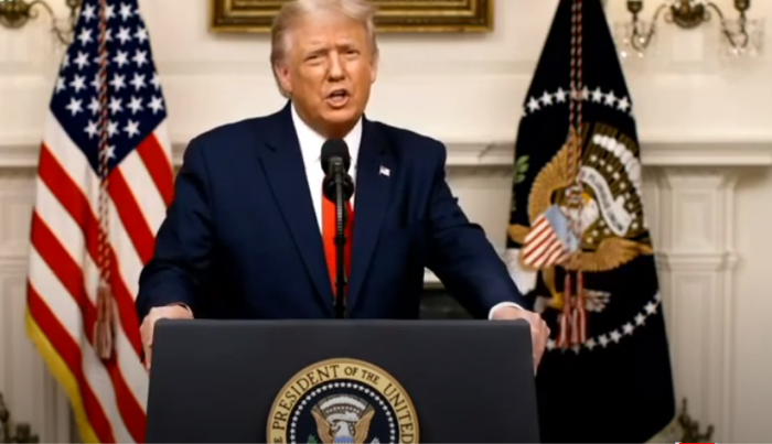 President Donald Trump delivers remarks about the Supreme Court vacancy at the 2020 Values Voter Summit, Sept. 25, 2020.