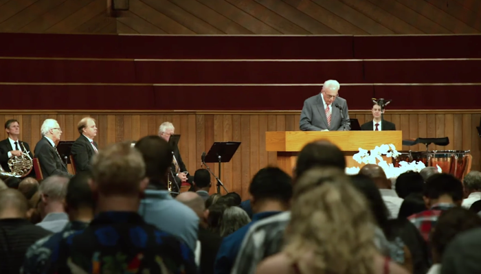 Pastor John MacArthur leads Grace Community Church in California in a video posted October 2020.