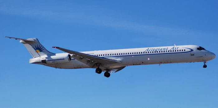 An Allegiant Air McDonnell Douglas MD-83.