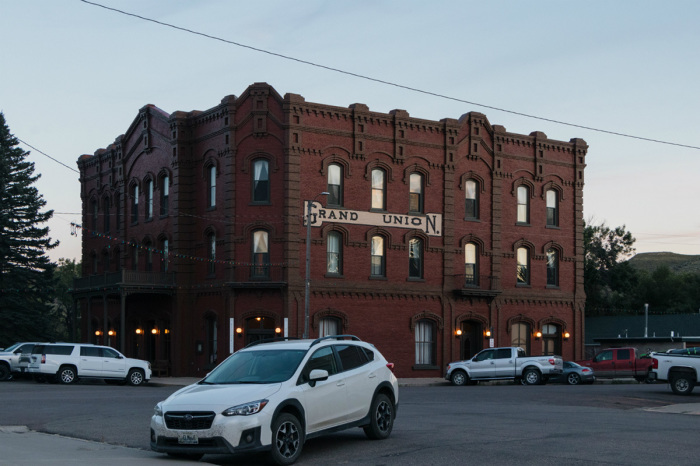 The late 19th century Grand Union Hotel in Fort Benton, Montana. 