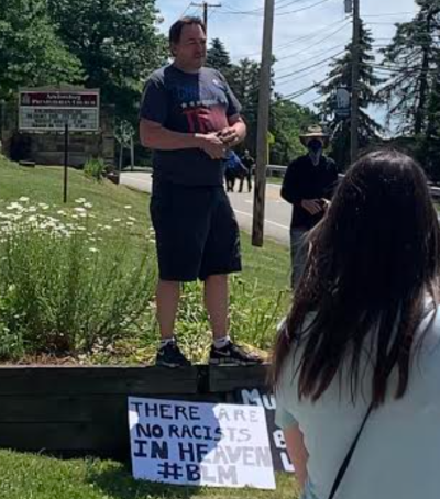 Bill Werts speaks to how God can change hearts at a Black Lives Matter Rally in Murrysville, Pennsylvania. 