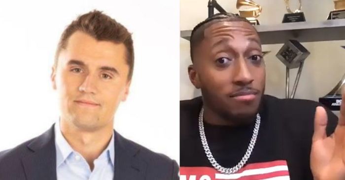 Charlie Kirk (L), Lecrae (R)