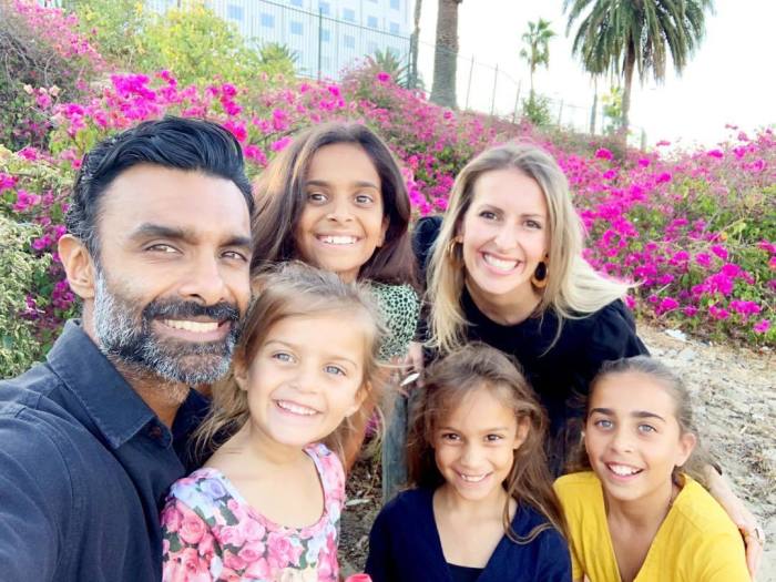 New Hillsong NYC pastors, Chrishan and Danielle Jeyaratnam, along with their four daughters.