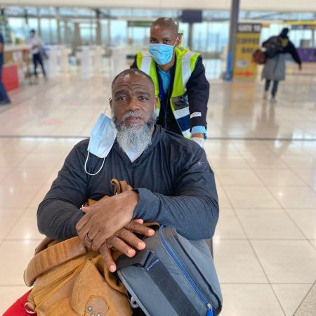 Prominent Southern Baptist Voddie Baucham Jr. at the O. R. Tambo International Airport in South Africa on his way back to the U.S. for medical care.