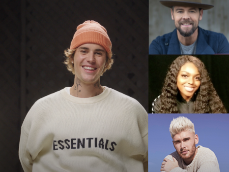 Christian artists encourage Justin Bieber following the release of his new gospel music.