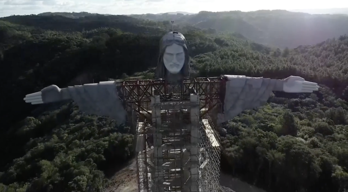 Christ the Protector statue in Encantado, Rio Grande do Sul state, Brazil.