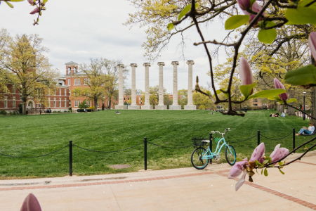 The Francis Quadrangle on the campus of the University of Missouri in Columbia, Missouri. 