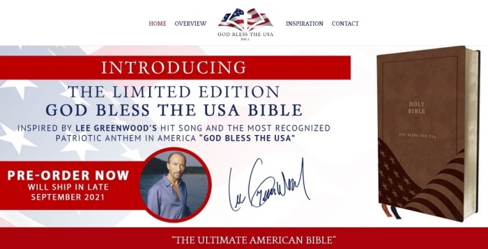 Screenshot: Godblesstheusabible.com