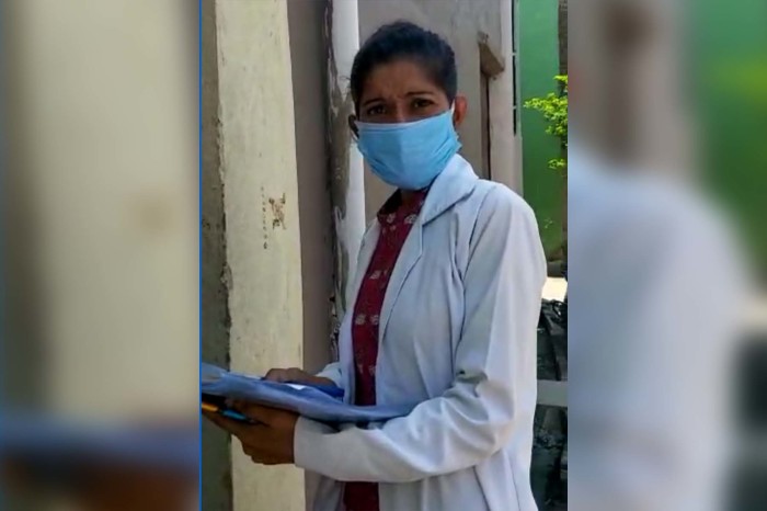 Dr. Sandhya Tiwari in a video that was circulated on social media.