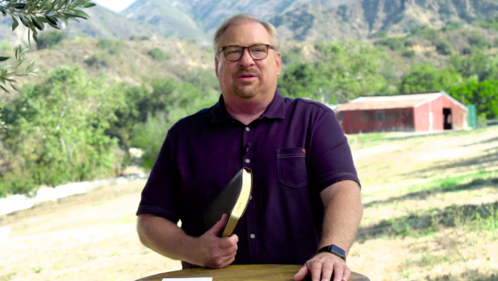 Rick Warren speaks in a sermon delivered on June 6, 2021.