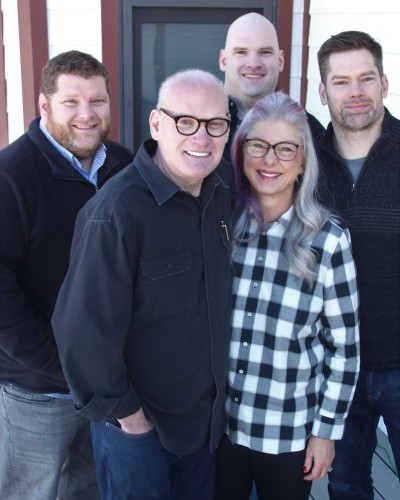 Jerry B. Jenkins and his wife Dianna Louise Whiteford and children Dallas Jenkins, Chadwick Jenkins, and Michael Jenkins.