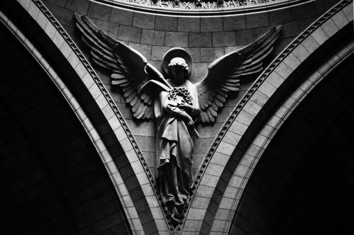 The Basilica of the Sacred Heart of Paris, commonly known as Sacré-Cœur Basilica or Sacre Coeur in Paris, France.