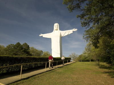 The Christ of the Ozarks statue is a seven-story statue of Jesus in Eureka Springs, Arkansas. 