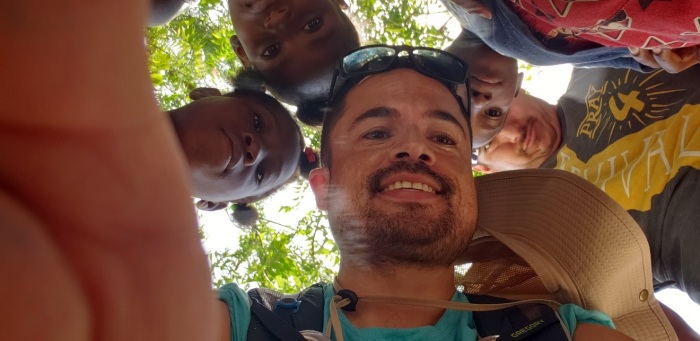 Missionary Paul Ruiz and children in Haiti shortly before the assassination of the Caribbean country's late President Jovenel Moïse.