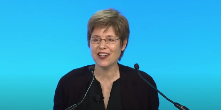 Melissa Rogers, the director of the White House Office of Faith-Based and Neighborhood Partnerships, speaks at the International Religious Freedom Summit in Washington, D.C., July 14, 2021.