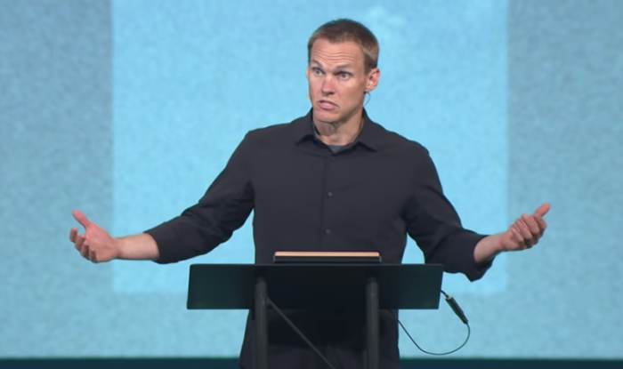 McClean Bible Church Pastor David Platt addresses his congregation on July 4, 2021.