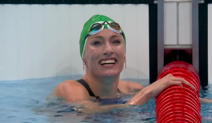 Olympic swimmer Tatjana Schoenmaker of South Africa set a new Olympic record in women's 200-meter breaststroke on July 28, 2021, in Tokyo, Japan. 