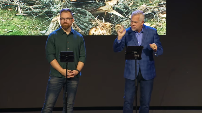 An ongoing feud between Rev. Steve Berger (R) founder of Grace Chapel in Tennessee and his successor, Rob Rogers, (L) erupted during a service at the church on Sunday August 29, 2021.