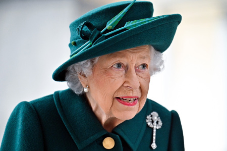 Queen Elizabeth II arrives with for the opening of the sixth session of the Scottish Parliament on October 02, 2021, in Edinburgh, Scotland. 