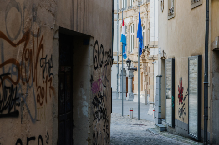 The streets of Luxembourg City, Luxembourg’s capital. 