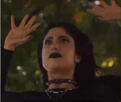 In an episode of the Hulu short video series 'Bite Size Halloween,' a nanny dressed in all black casts a spell on a boy who taunts a cross-dressing boy, causing him to disappear.