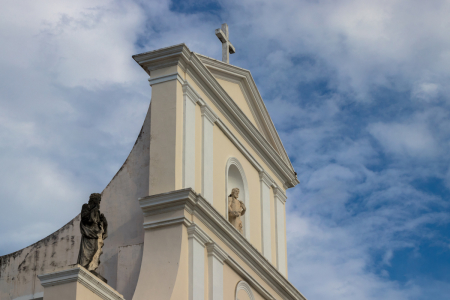 The Metropolitan Cathedral Basilica of St. John the Baptist in San Juan, Puerto Rico, is the oldest cathedral in the United States and the second-oldest in the Americas.