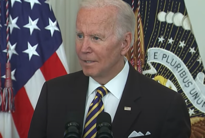 President Joe Biden speaks at the 2022 National and State Teachers of the Year Event in the East Room of the White House, Apr. 27, 2022.