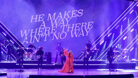 Anne Wilson performs at the K-LOVE Fan Awards in Nashville, Tennessee.