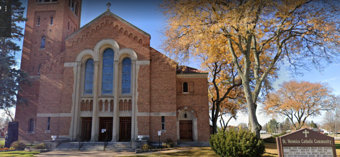 St. Veronica's Catholic Church in Eastpointe, Michigan, saw its Sunday morning Mass interrupted by pro-abortion protesters on June 12, 2022. 