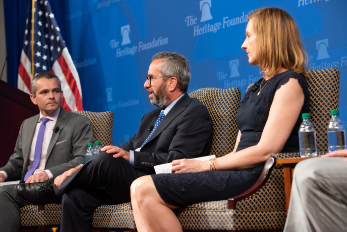 Panelists speak about a new study examining youth suicide rates and access to transgender medicalization such as puberty blockers and opposite-sex hormones on Tuesday, June 14, 2022. 