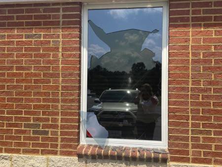 The Blue Ridge Pregnancy Center in Lynchburg, Virginia, was vandalized hours after the U.S. Supreme Court reversed the Roe v. Wade decision legalizing abortion nationwide, June 25, 2022.