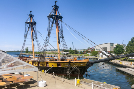 The U.S. Brig Niagara at the Erie Maritime Museum in Erie, Pennsylvania.