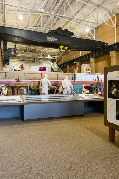 Inside the Erie Maritime Museum. 