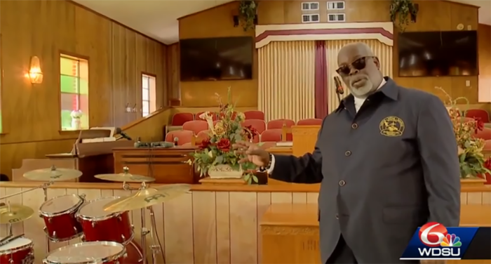 Pastor Orin Grant Sr. of St. Paul Baptist Church in Gretna, Louisiana. 