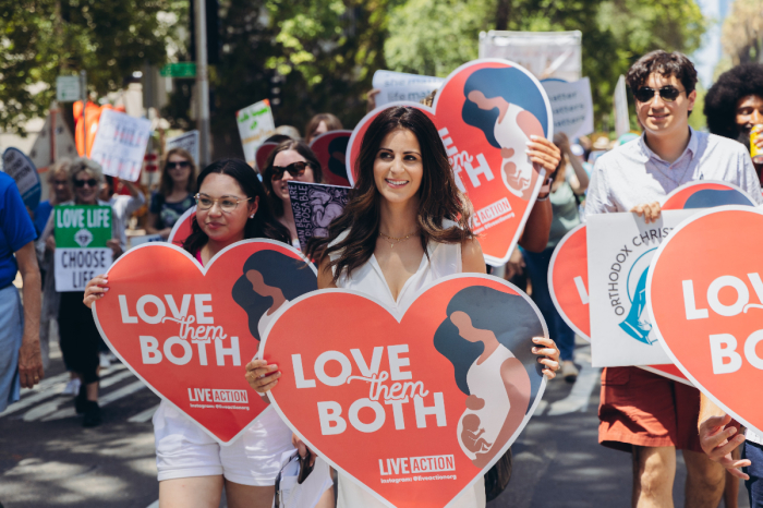 Lila Rose, founder and president of the pro-life advocacy group Live Action, participates in the March for Life in Sacramento, California.