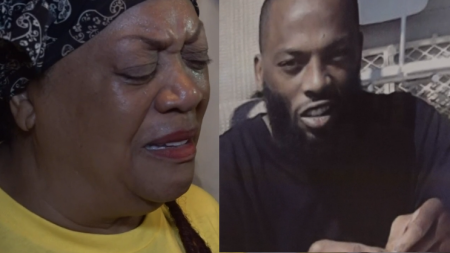 Pastor Christiana Ford (L) mourns her late son, Lamar Ford, 39 (R).