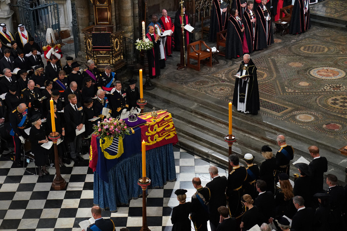 Archbishop of Canterbury, the Most Reverend Justin Welby delivers sermon during the State Funeral of Queen Elizabeth II at Westminster Abbey on September 19, 2022, in London, England. Elizabeth Alexandra Mary Windsor was born in Bruton Street, Mayfair, London on 21 April 1926. She married Prince Philip in 1947 and ascended the throne of the United Kingdom and Commonwealth on 6 February 1952 after the death of her Father, King George VI. Queen Elizabeth II died at Balmoral Castle in Scotland on September 8, 2022, and is succeeded by her eldest son, King Charles III. 