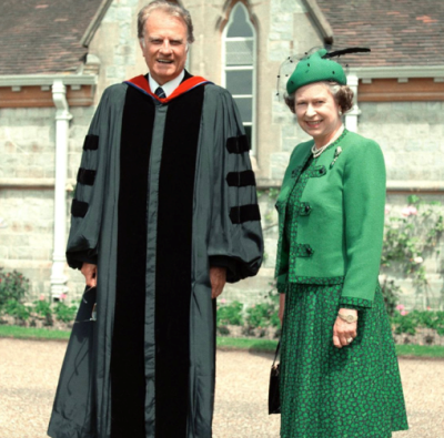 Evangelist Billy Graham and Queen Elizabeth II