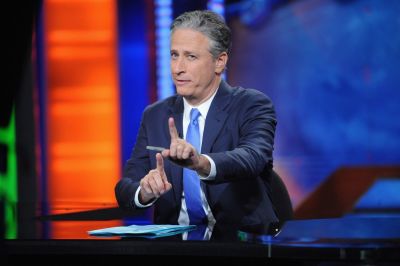 Jon Stewart hosts 'The Daily Show with Jon Stewart' #JonVoyage on August 6, 2015 in New York City.