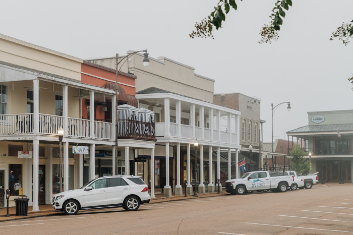 The streets of Oxford, Mississippi. 