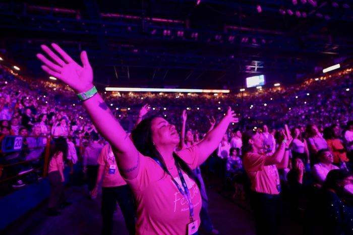 A crowd of roughly 13,200 attends the Noi Festival at Mediolanum Forum in Milan, Italy, on Saturday, Oct. 29, 2022. 