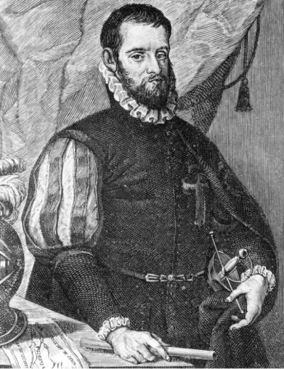 Pedro Menendez de Aviles (1519-1574), a Spanish explorer sometimes credited with celebrating the very first Thanksgiving in North America in St. Augustine, Florida, in 1565. 