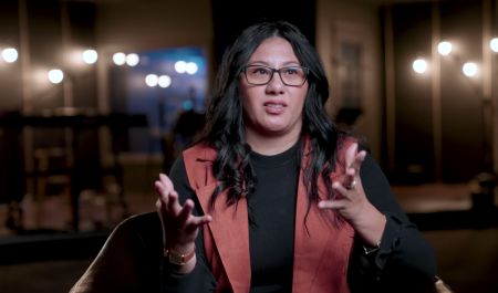 Gina Gomez shares her testimony in a video posted by Delafé Testimonies on Nov. 10, 2022. 