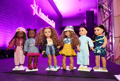 American Girl dolls on Sept. 23, 2021, at American Girl Place in New York City. 