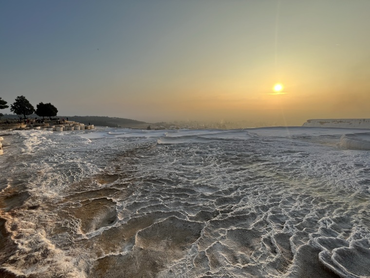 The view from the top of the Hierapolis-Pamukkale.