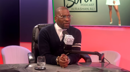 New Birth Missionary Baptist Church Pastor Jamal Bryant during an appearance on Rashan Ali's“Cool Soror Podcast” on Dec. 7, 2022.