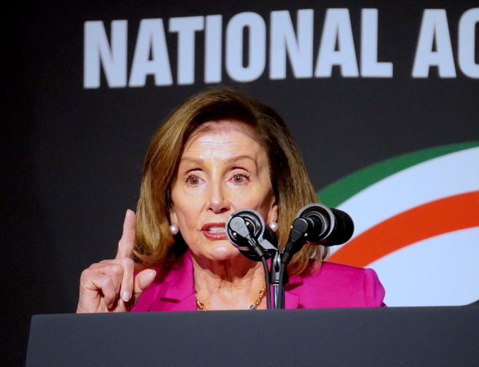 Nancy Pelosi speaks at the MLK Breakfast 2023 