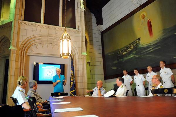 Midshipmen erupt when Duffy demands Jesus painting be restored at Merchant Marine Academy: 'Let's bring Him up!'