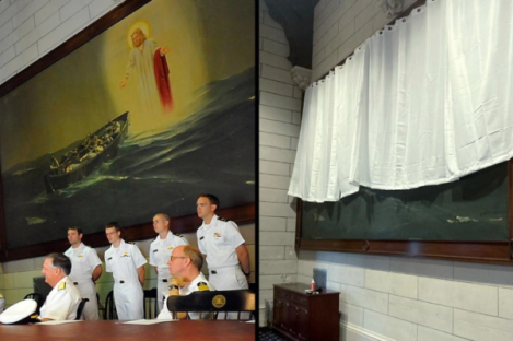 Attorney blasts Merchant Marine midshipmen as 'Christian nationalist insects' for cheering Jesus painting
