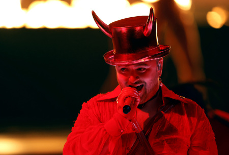 Sam Smith performs onstage during the 65th GRAMMY Awards at Crypto.com Arena on February 05, 2023 in Los Angeles, California. 